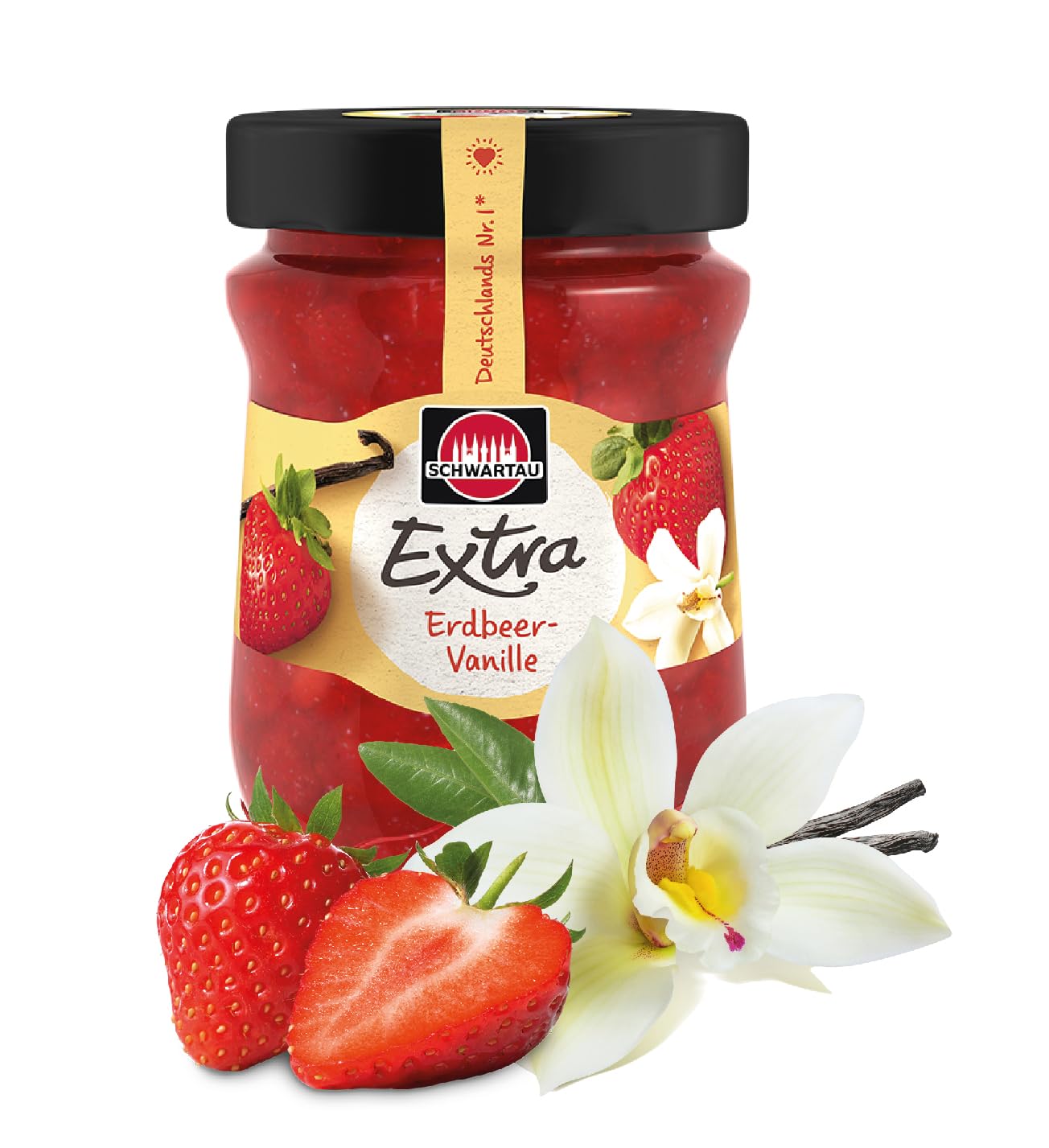 Schwartau Extra Strawberry Vanilla, Jam, 340 g