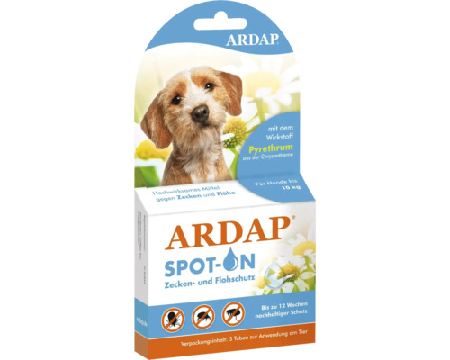 ARDAP Spot-On tick and flea protection for dogs under 10 kg