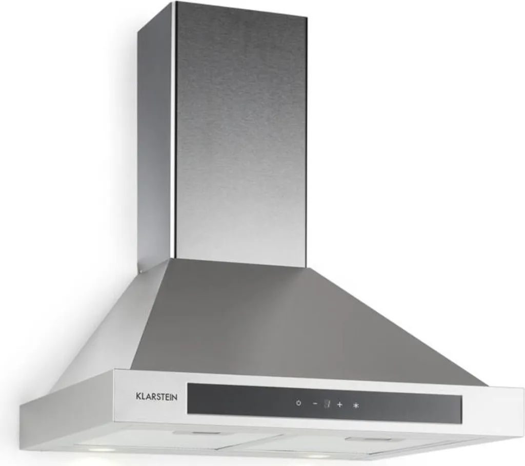 KLARSTEIN Zelda stainless steel extractor hood, 60cm wall-mounted, 620 m³/h, touch timer