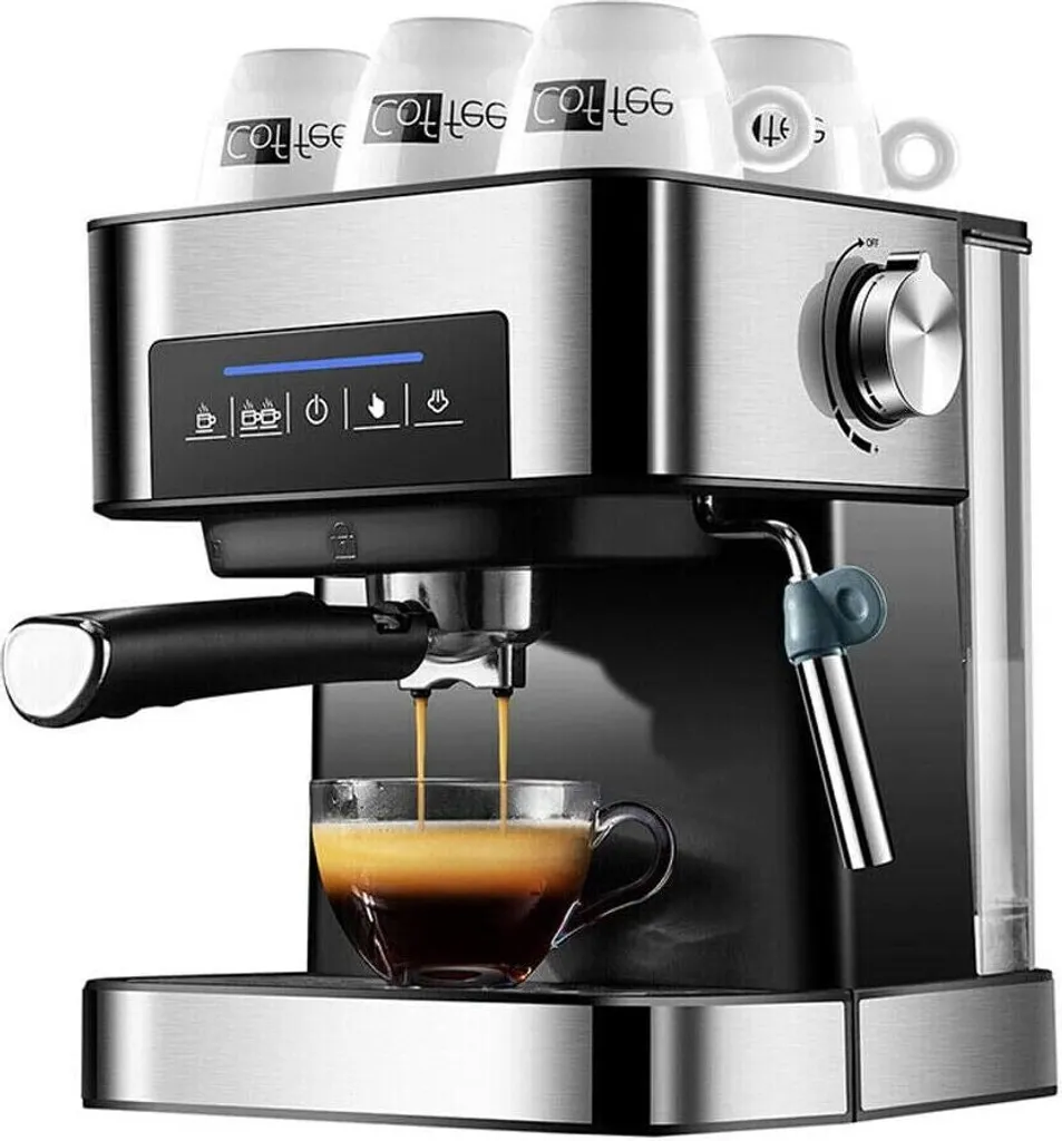 ZELURXX 20 Bar Espresso Machine, Professional Espresso Machines, 850 W, 1.5 l Removable Water Tank, Milk Frother, for Cappuccino, Latte