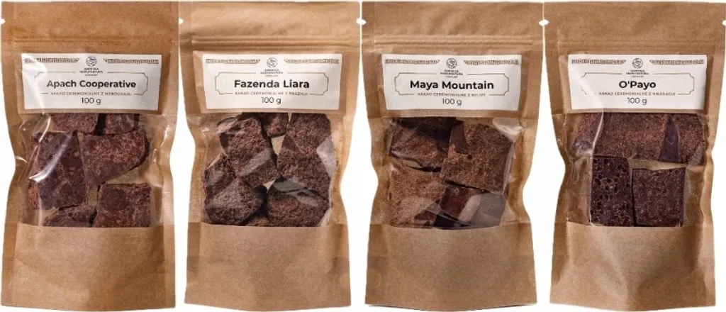 Terragem Ceremonial Cacao - Set 4x100g - PREMIUM - Natural Cacao 100% - Raw Cacao - Keto Drinking Chocolate - Spiritual Cacao - Cacao Beans