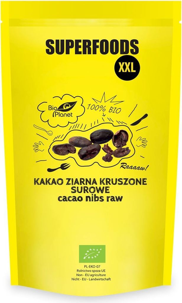 Biogo Crushed cocoa beans, raw, organic, 600 g -PLANET