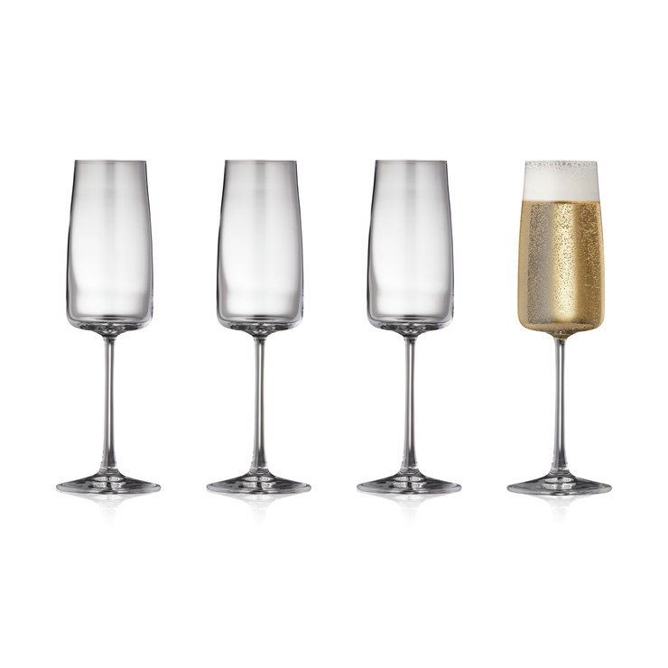 Lyngby Glas Zero champagne glass 30 cl pack of 4