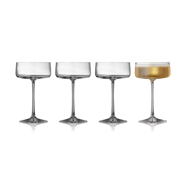 Lyngby Glas Zero champagne glass coupe 26 cl pack of 4