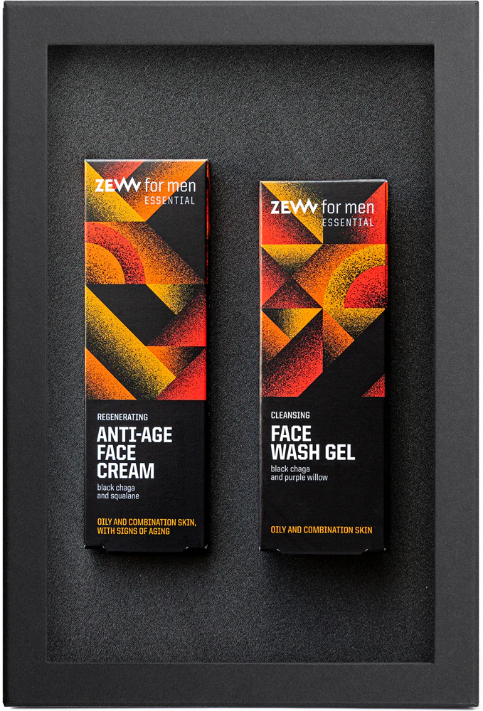 Zew For Men Essential Regenerating and Cleansing Set Skin care set for men