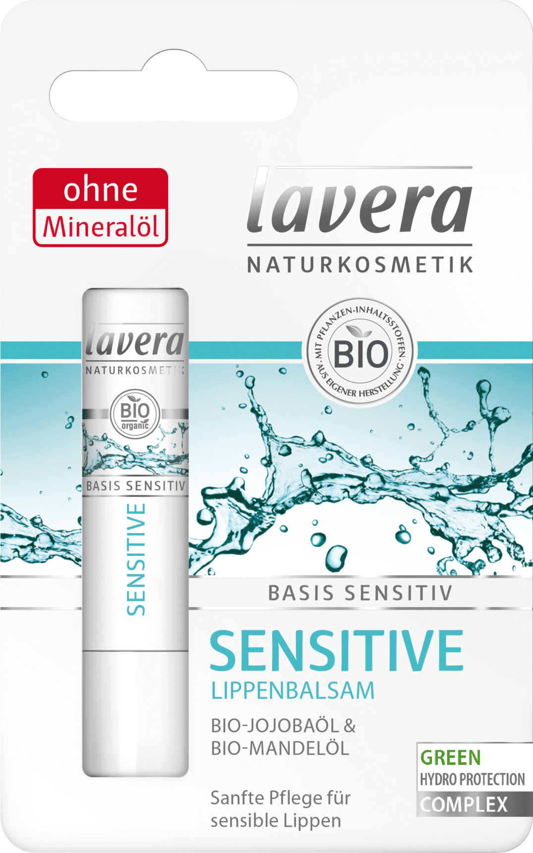 lavera Lip Care Basis Sensitive Lip Balm, 4.5 G