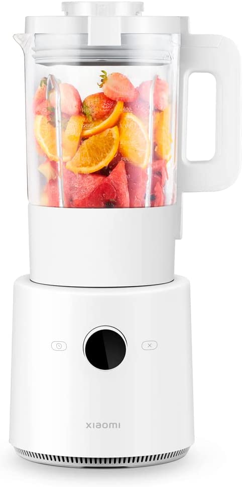 Xiaomi Smart Blender Stand Mixer with Heating Function & Optional iOS Android App Control (Cold Warm Mode, 1.6 Litre Capacity, 1000 Watt, 9 Speed Levels, 8 Blades, OLED Display Button), White