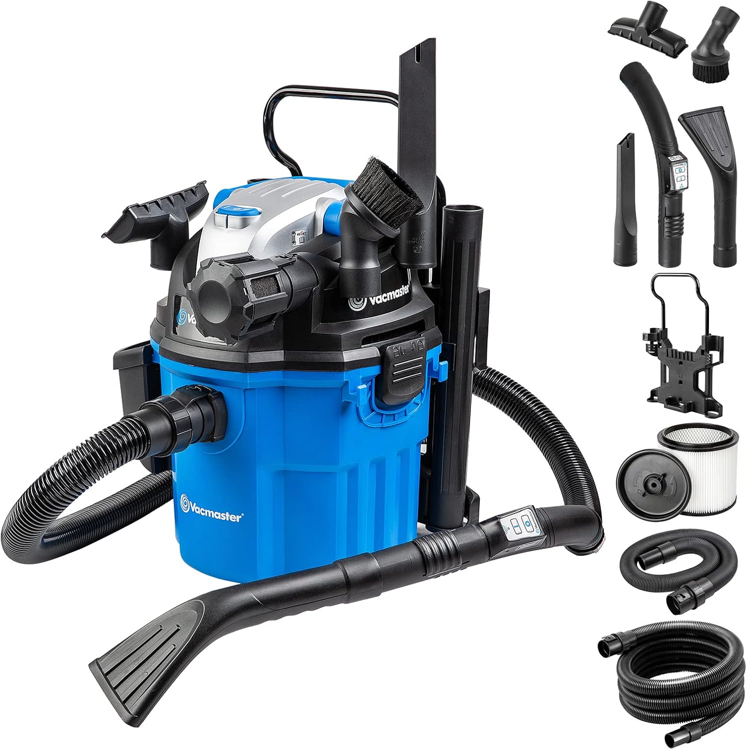 Vacmaster WM1518R 1500W 18L Wet Dry Vacuum Cleaner for Home, Kitchen, Carpet, Car, Garden Leaves, Blow Function