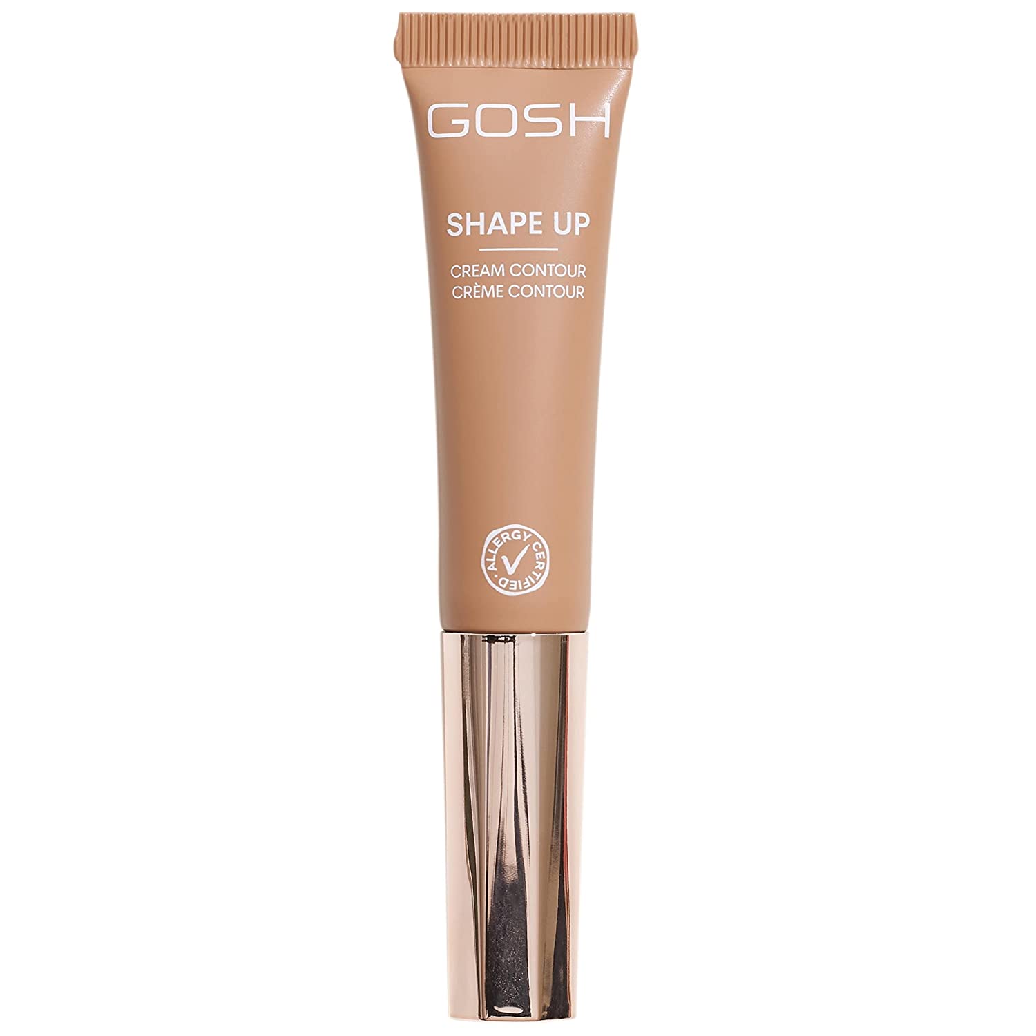 Gosh Cream Contour Shape Up I Contouring Stick for Definition Facial Features & Gentle Transitions, with Built-In Sponge for Travelent-Free, Allergy Certified & Vegan, 001 Light-, fair ‎001 medium