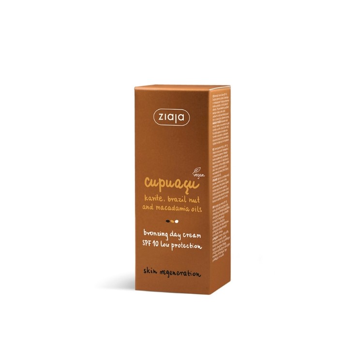 Ziaja Cupuacu Bronzing Face Cream Nourishing SPF10 Low Protection Daytime 50 ml
