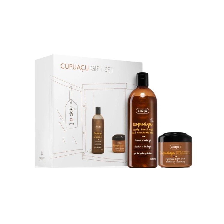 Ziaja Cupuacu Gift Set: Shower Gel 500ml + Body Scrub 200ml