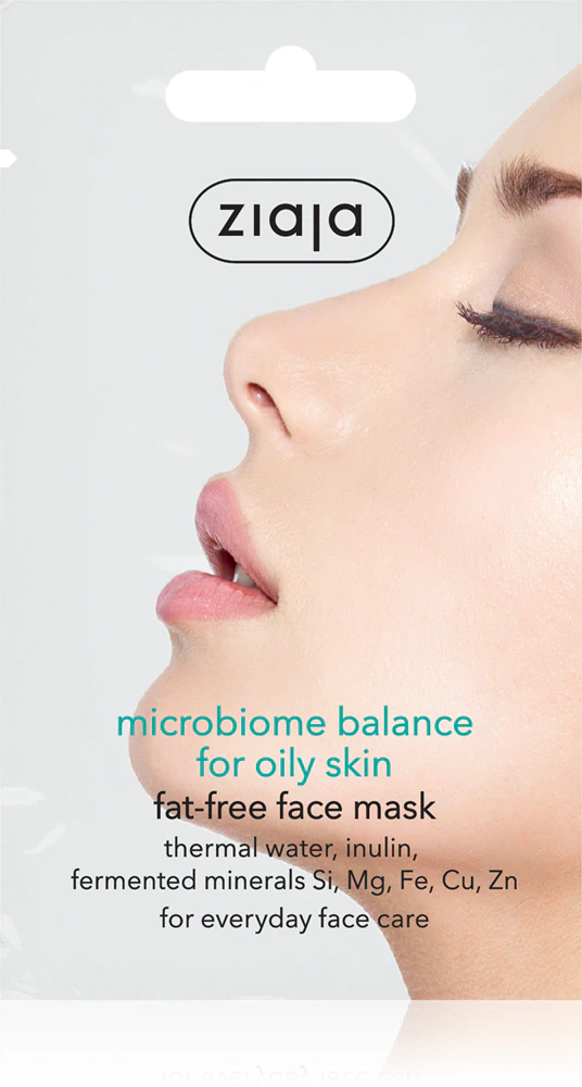 Ziaja Microbiome Balance facial mask to regulate sebum production