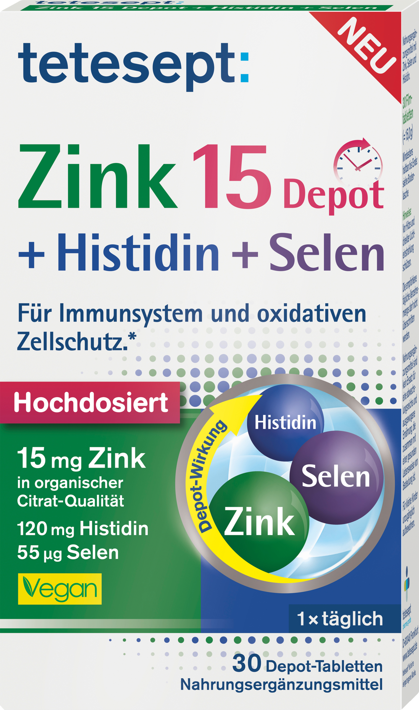 tetesept Zinc 15 Depot + Histidin + selenium