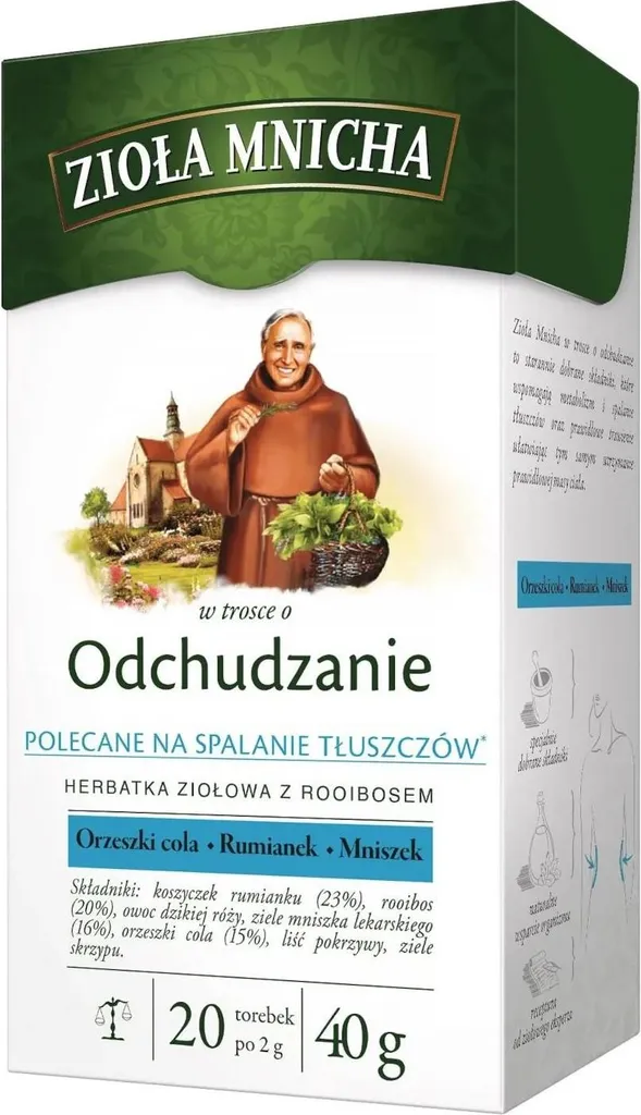 HERBAPOL - LUBLIN S.A. Monk's herbs for weight loss - support the weight reduction process, 20 bags, 40 gm