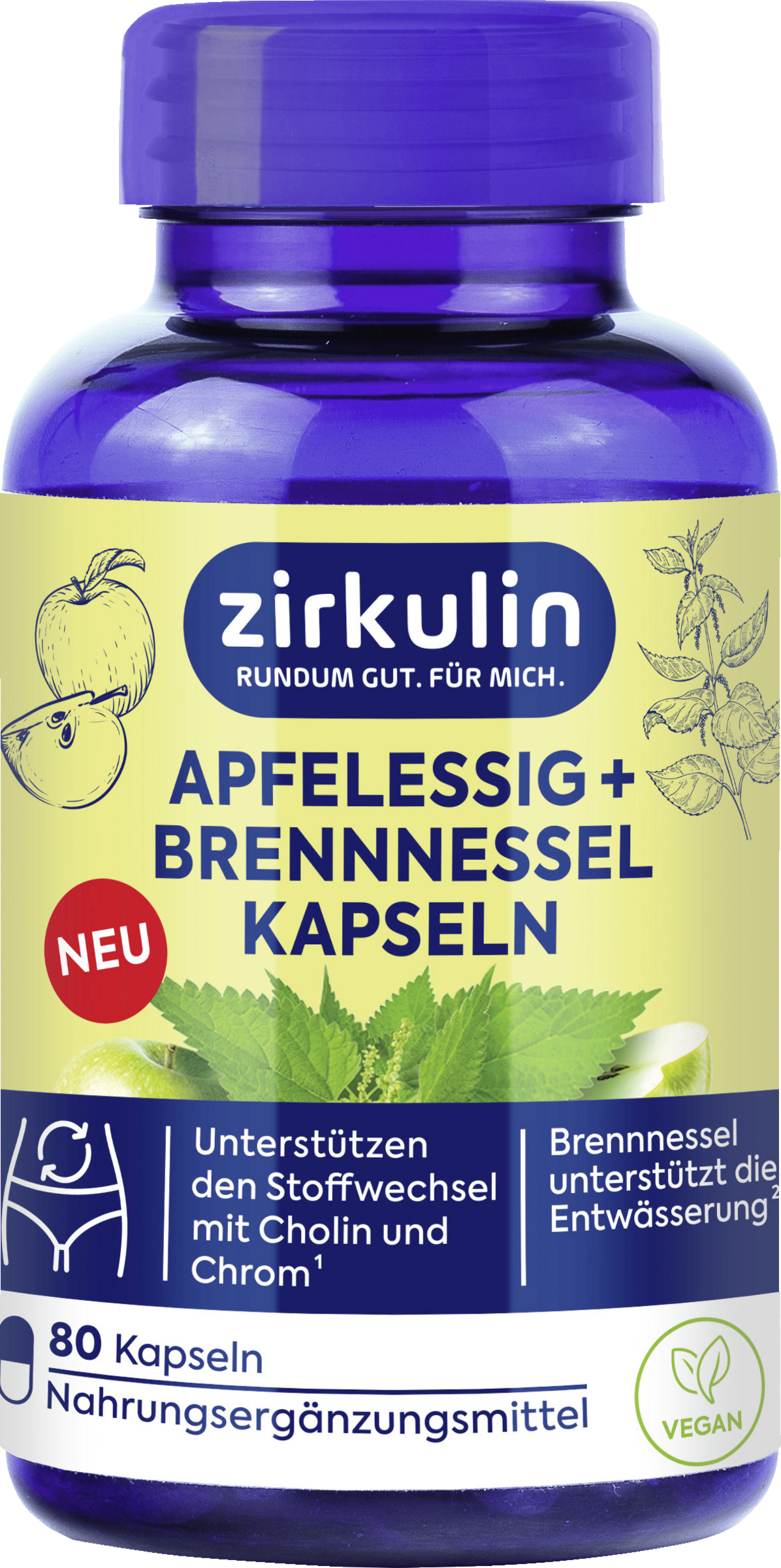 Zirkulin Apple Cider Vinegar + Nettle Capsules