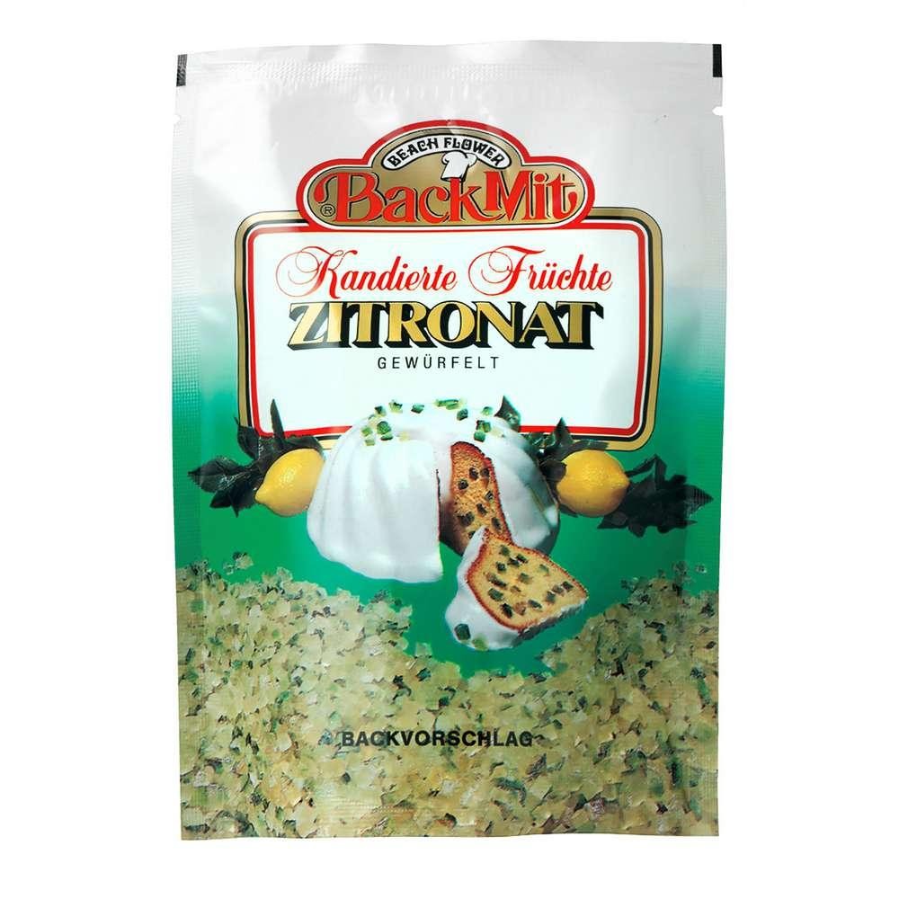 Backmit candied lemon peel, diced candied fruits