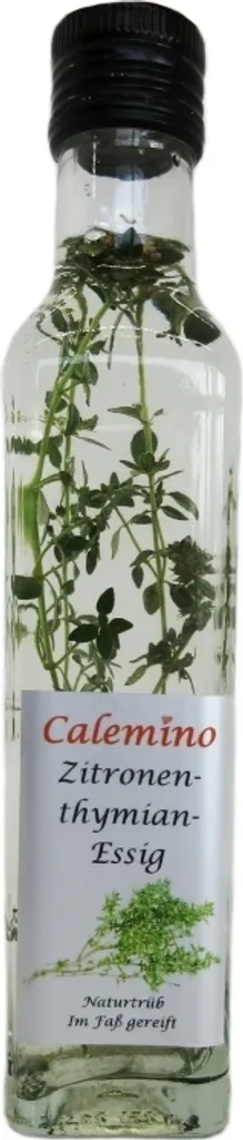 Calemino Lemon thyme vinegar with 3% fresh lemon thyme 250ml