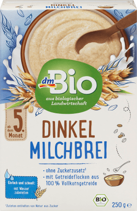 dmBio Evening porridge milk spelt from the 5th month, 250 g
