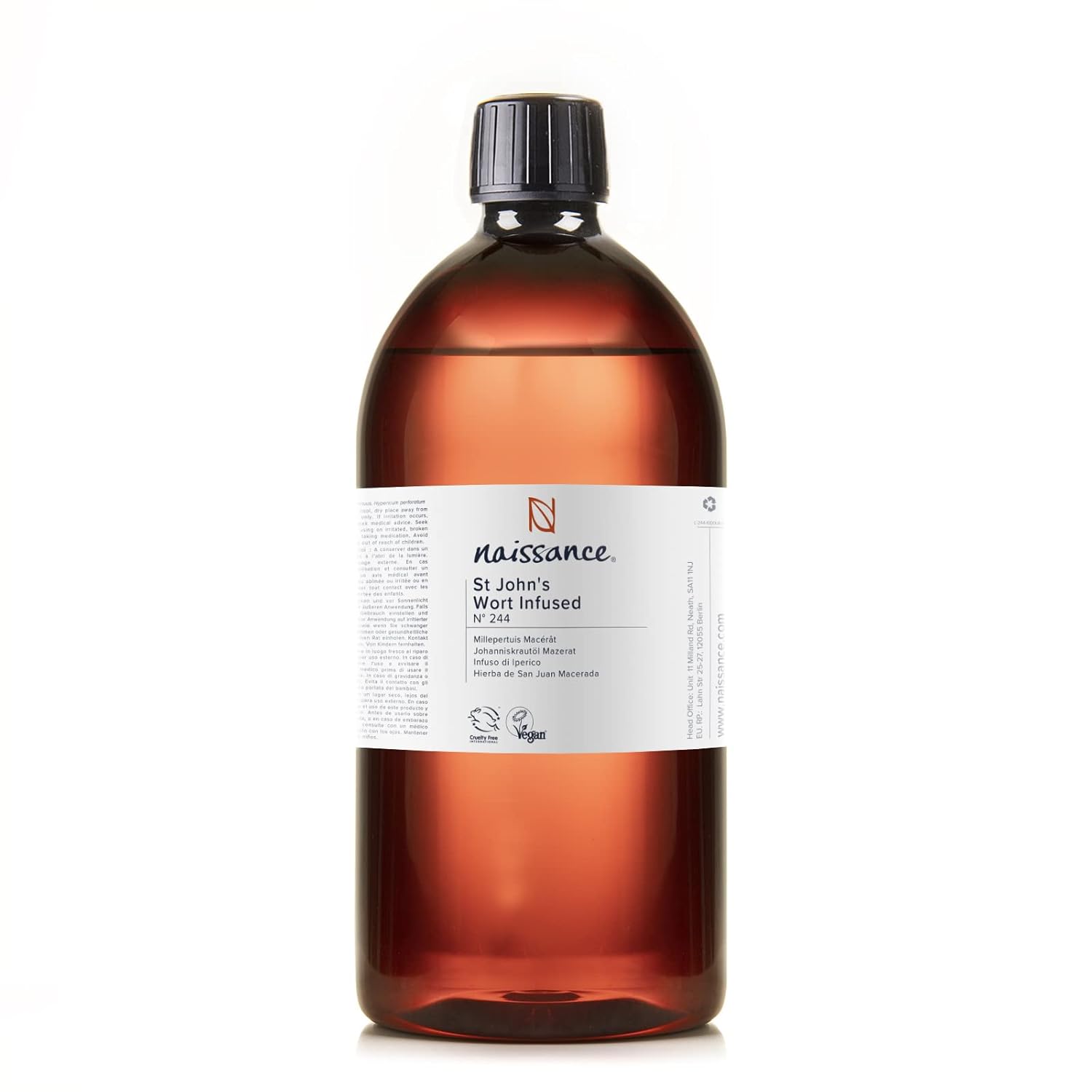 Naissance Genuine St. John's Wort Oil (Macerate) 900 ml 100% Natural