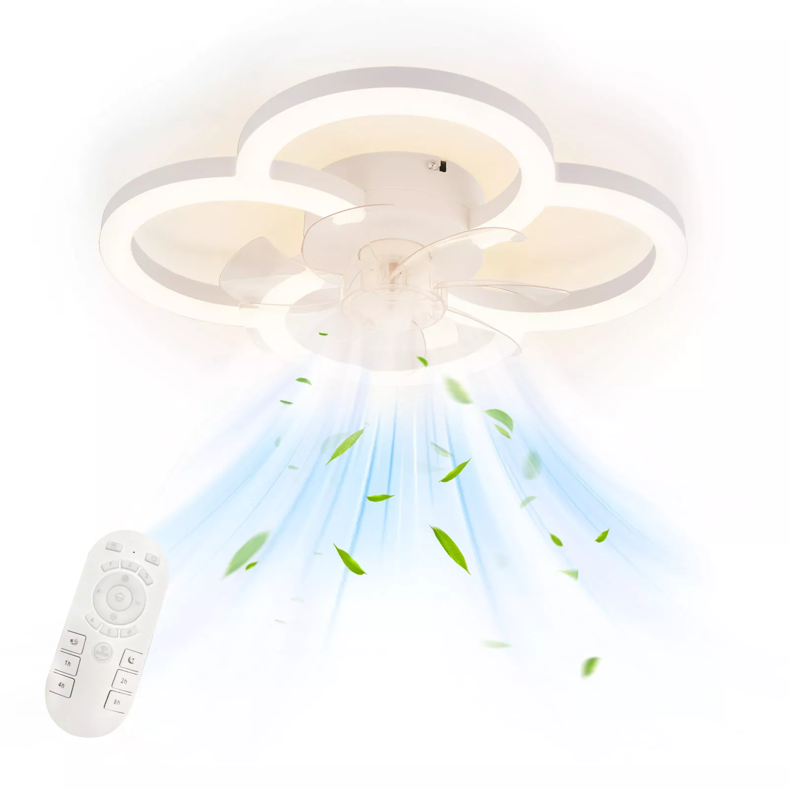 ZMH ceiling light with fan Ulvarn 50/50/14 cm