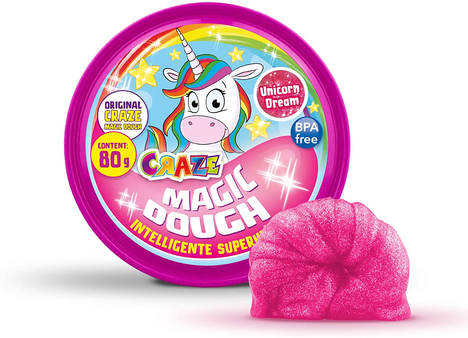 Craze Magic Dough-Intelligent Modelling Clay 80G Various Colours And Effect