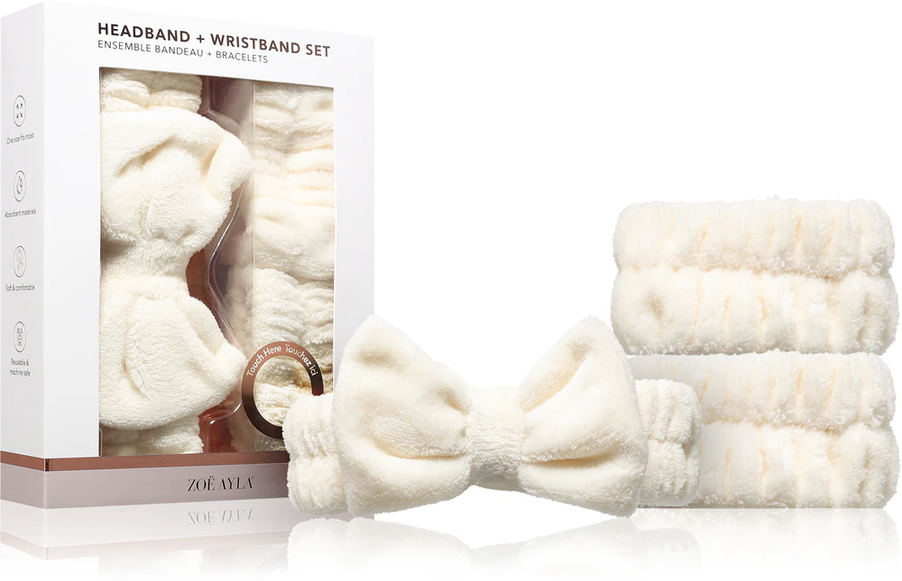 Zoë Ayla Headband & Wristband Set Make-up removal set with cosmetic headband