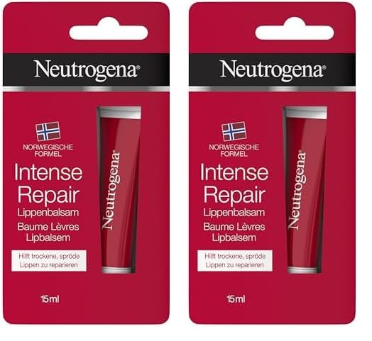 Neutrogena Norwegian Formula Lip Balm, Intense Repair, for Dry Lips, 15 ml (Pack of 2)