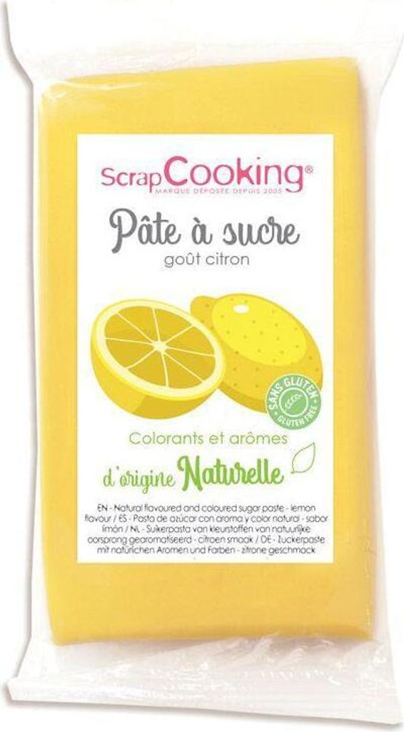 ScrapCooking Lemon-flavored sugar paste 250g - Yellow