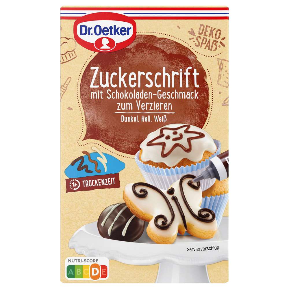 Dr. Oetker Sugar writing chocolate, dark/light/white