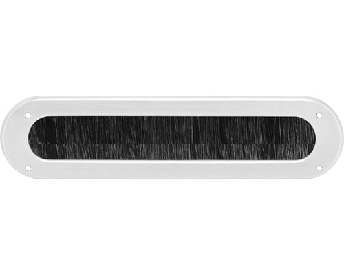 Intersteel oval draught excluder, WxH 340/80 mm, brushed stainless steel