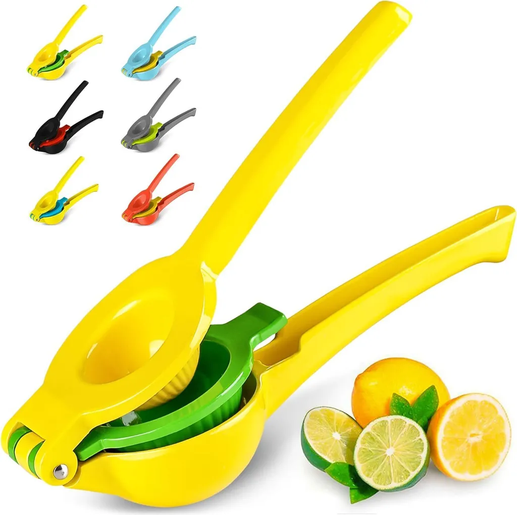 Zimtky Zulay Kitchen Lemon and Lime Juicer, Hand Juicer - Manual Lime Press (Yellow/Green)