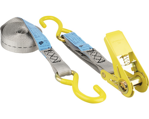 Mamutec 2-part lashing strap with ratchet and pointed hook 25 mm 5 m