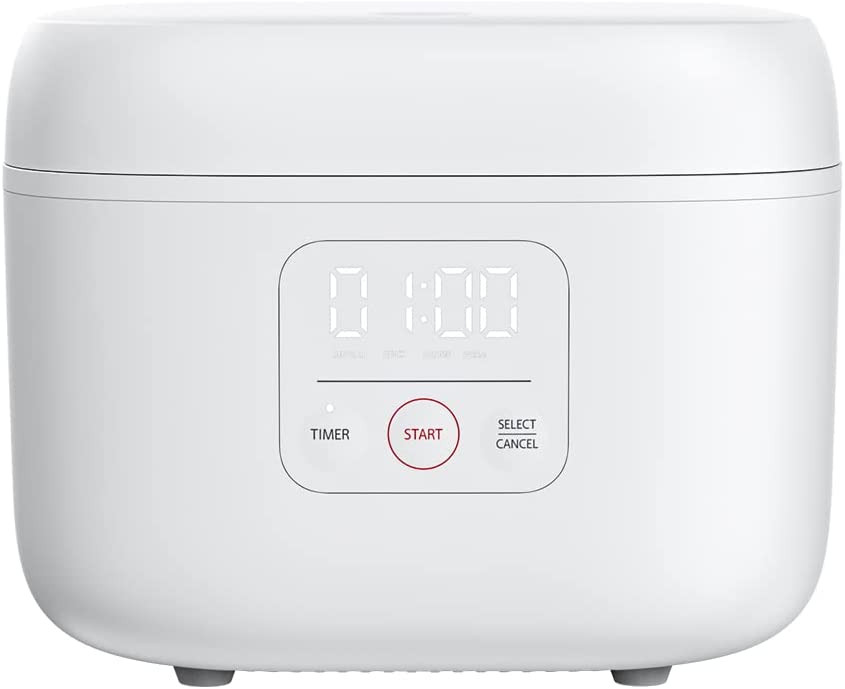 joyami Mini Smart Rice Cooker 1.6 L 3.5 Cups Non-Stick Coating Pot 6 Bowls for 1-3 People Keep Warm Preset Mode