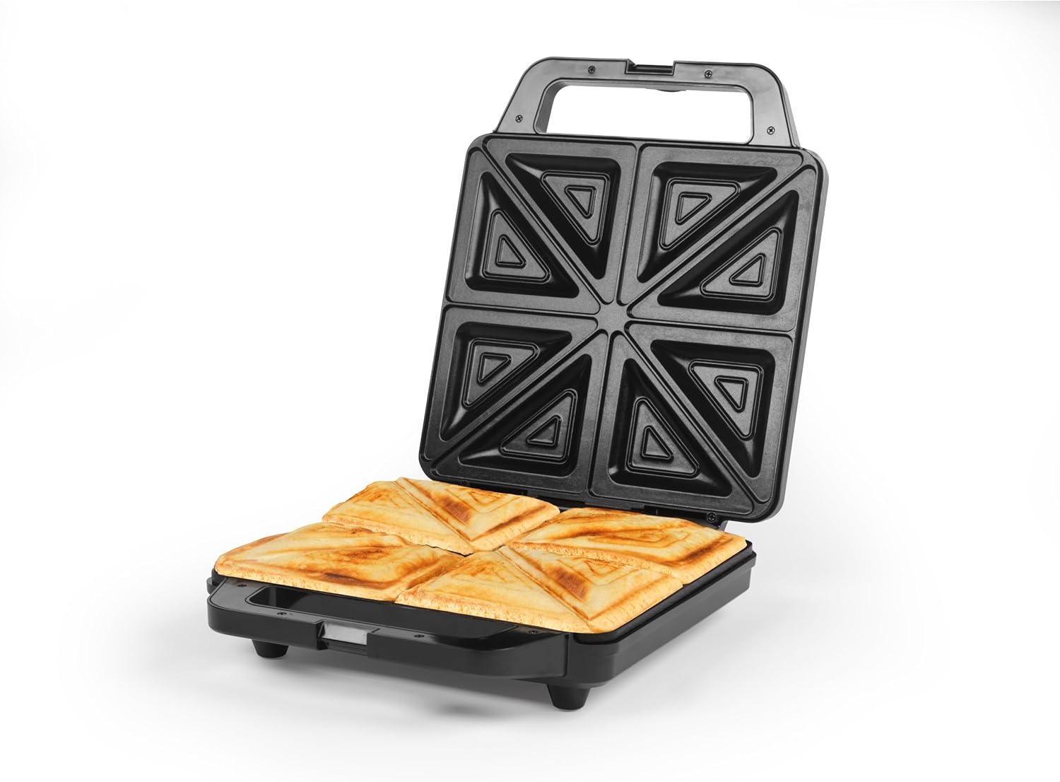 Salter 4 Slice Sandwich Maker - Electric Deep Fill Sandwich Toaster, PFAS Free Non-Stick Plates, Automatic Temperature Control, Power/Ready Lights, 4 Capacity Toasties