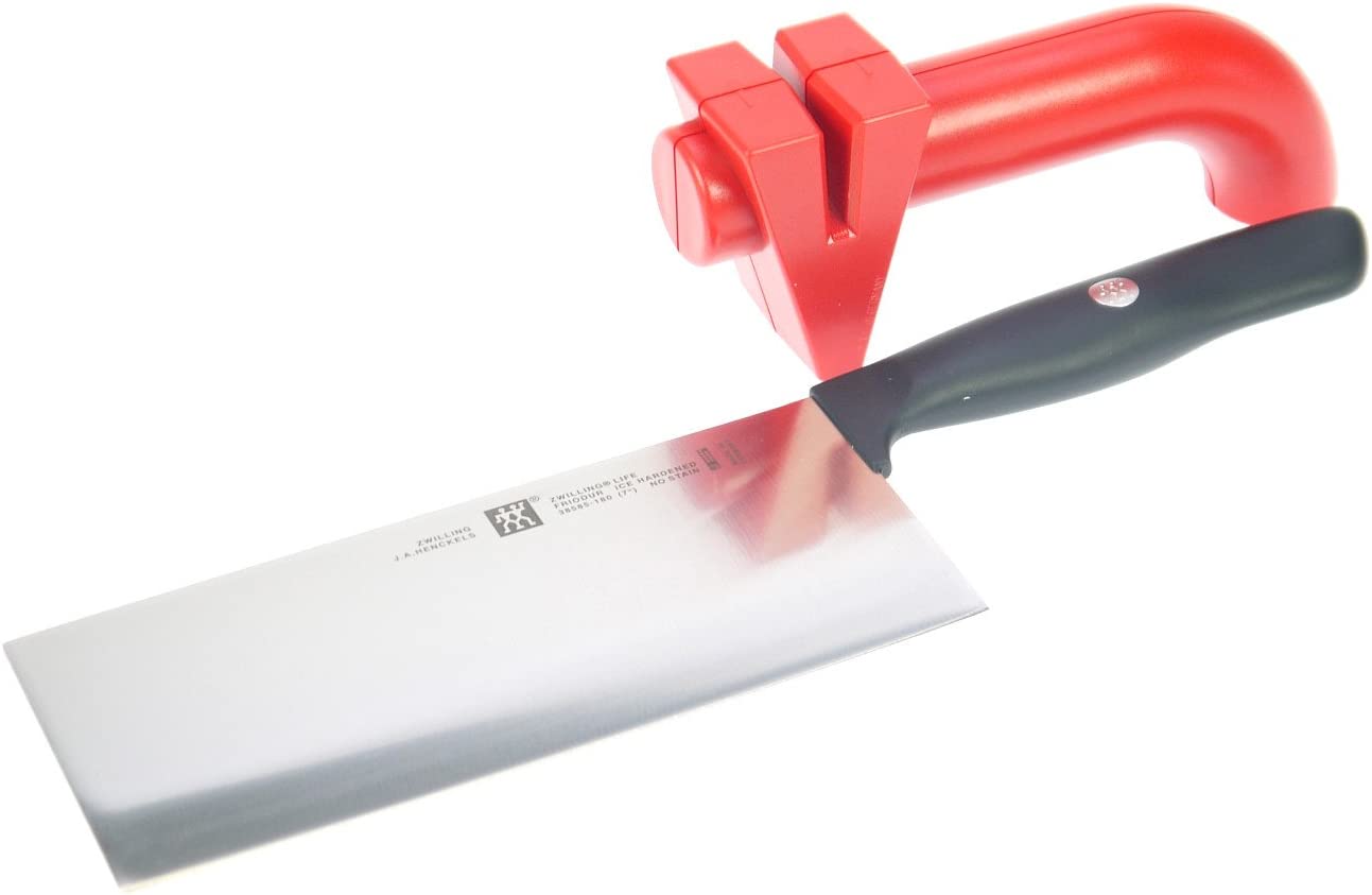 Zwilling Life Asia 2-Piece Knife Set Chinese Chef\'s Knife and Sharpener Twinsharp Made in Germany