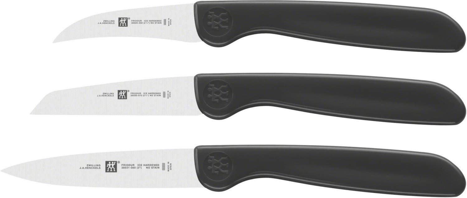 Zwilling 38115001 Vegetable Knife Set Plastic Black 3 Knives