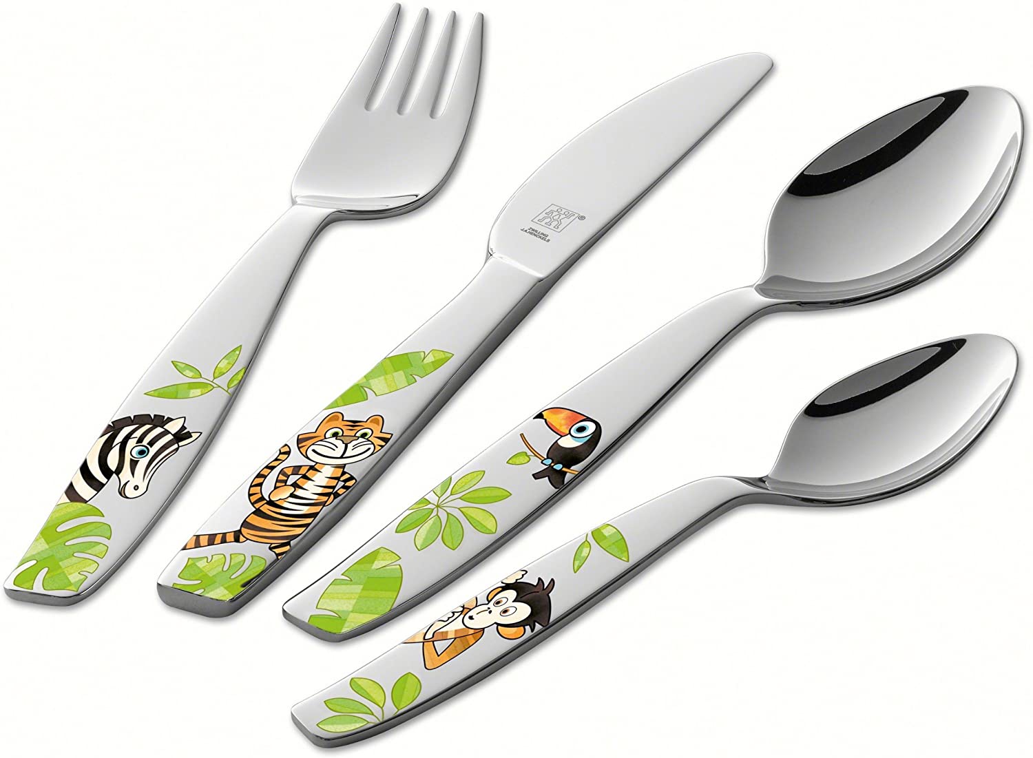 Zwilling Children\'s Cutlery Set 4 Piece Jungle Children\'s Cutlery Set in Original Box