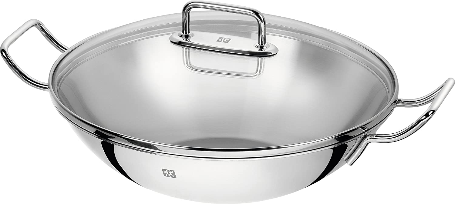 Zwilling 40992-332-0 Plus Wok, Stainless Steel, Diameter 32 cm