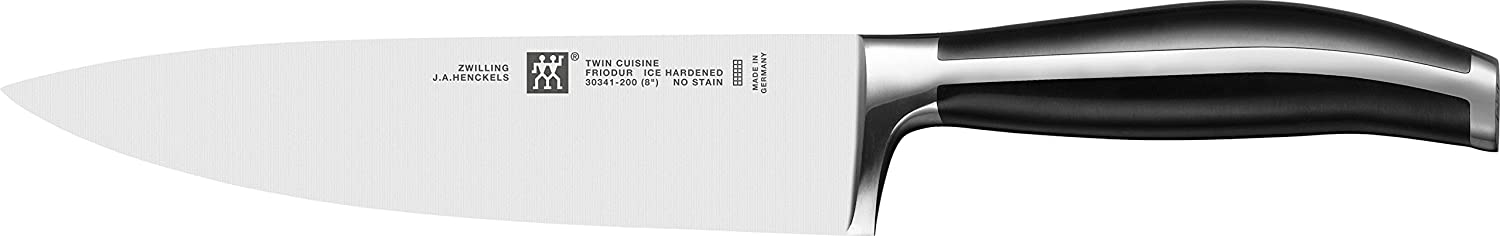 Zwilling Twin Cuisine 200 mm (; Special Stainless Steel Chef\'s Knife, Zwilling Special Cast querliegender Solid Plastic Bowls – Black