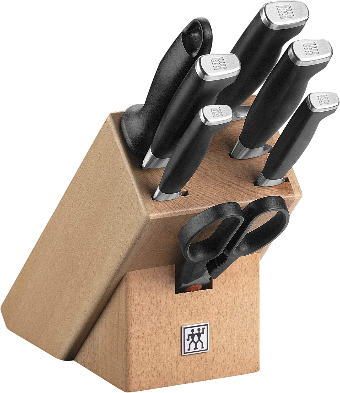 Zwilling Twin Four Star II Knife Block 7-Piece Includes Large Bamboo Chopping Board