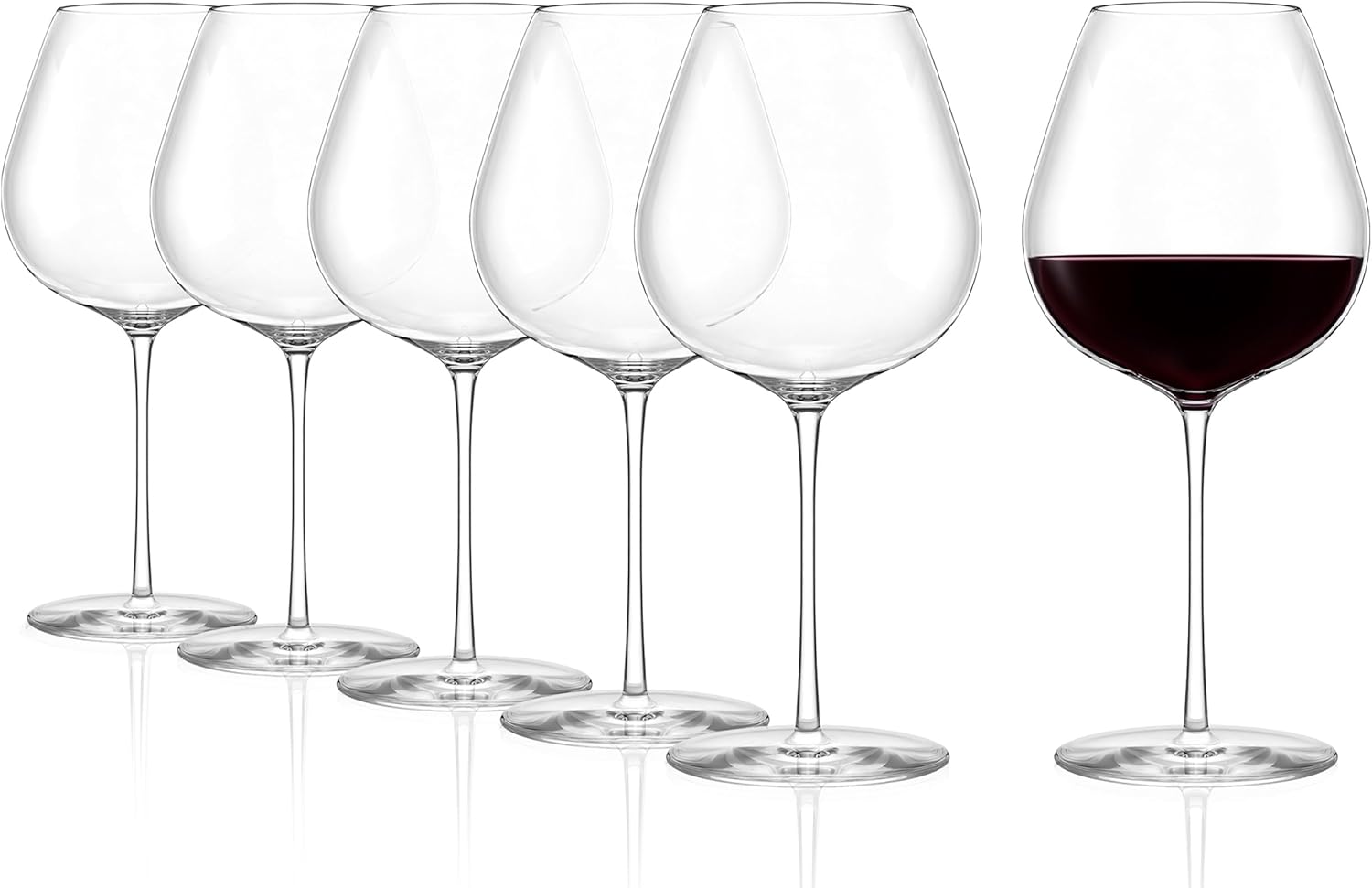 Stölzle Lausitz Store Stölzle Lausitz Burgundy Glasses Fino Set of 6 805 ml - Elegant Wine Glasses Ideal for Burgundy Wines - Stylish Red Wine Glasses Made of Lead-Free Crystal Glass - Dishwasher Safe & Shockproof