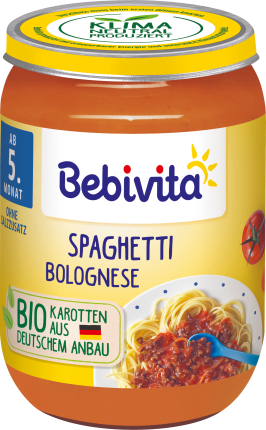 Bebivita Menü Spaghetti Bolognese ab dem 5.Monat, 190 g