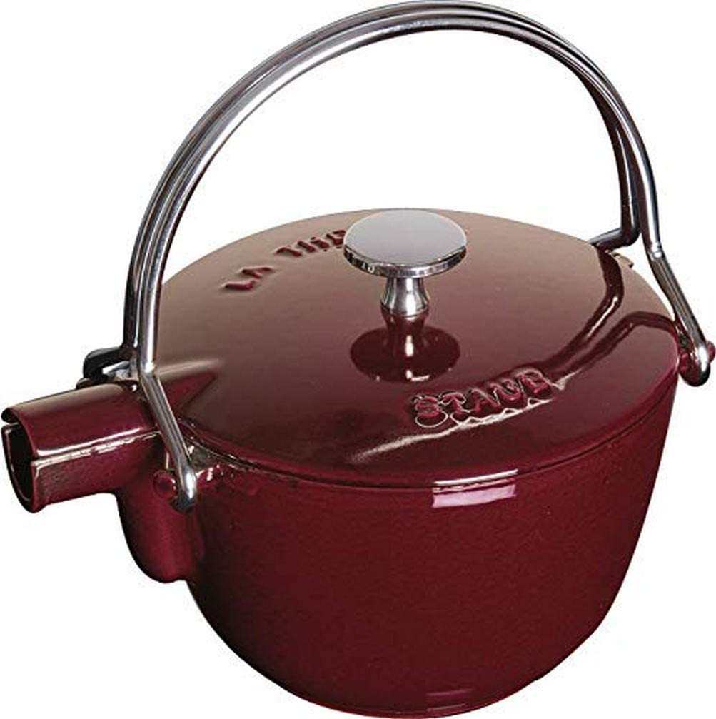 Staub 1650087 Vitamins Round Teapot / Kettle, Grenadine