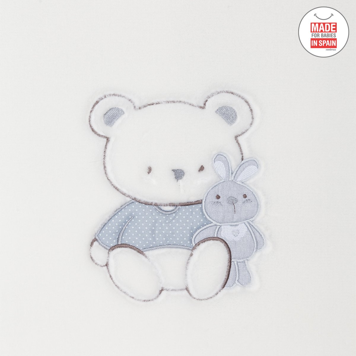 Cambrass Embroidered Deck Peluche Beige 80x110 cm beige