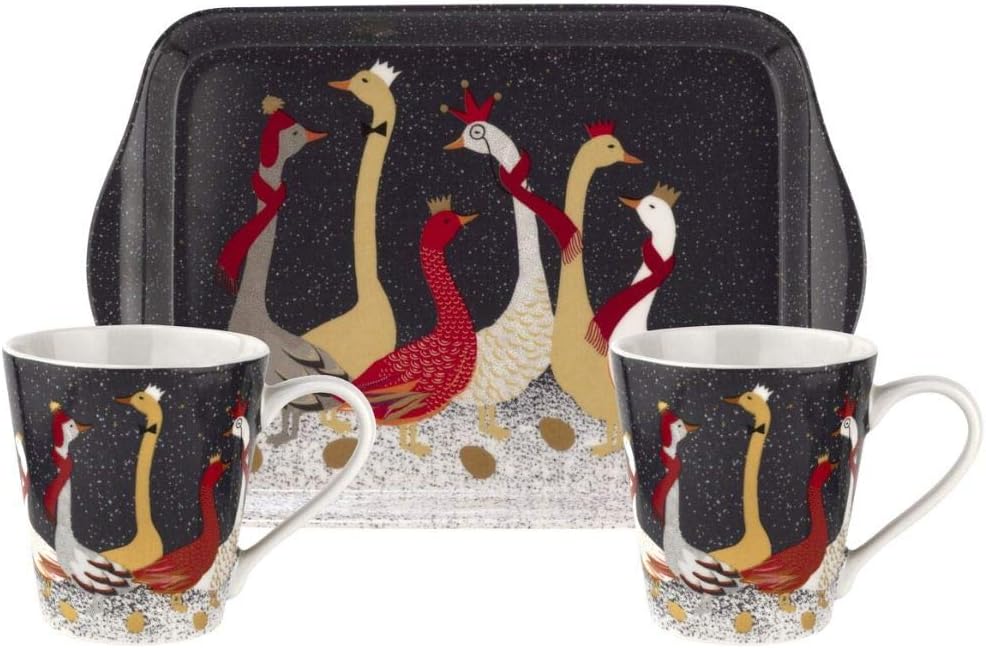 Portmeirion Home & Gifts X0011658946 Ceramic Goose Mug and Tray