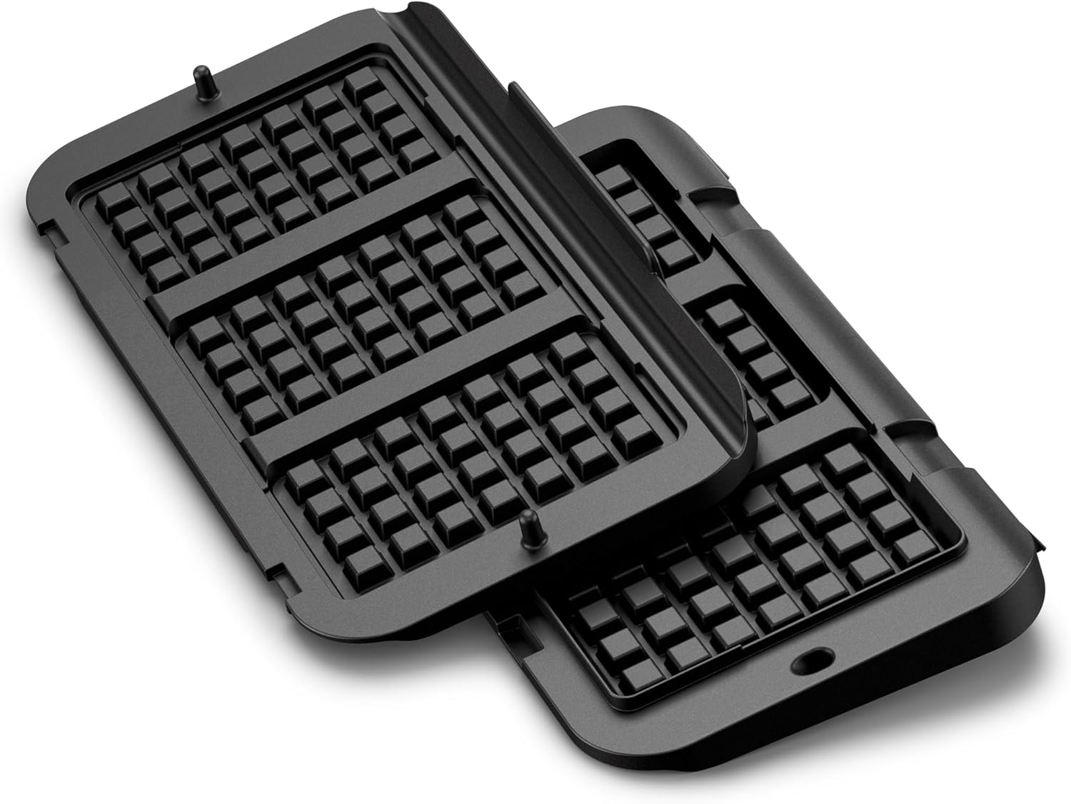 Tefal XA7348 Waffle Plates for OptiGrill 4-in-1 and 2-in-1 XL | Preparation of Belgian Waffles | Die-Cast Aluminium | Non-Stick Coating | Dishwasher Safe | Black