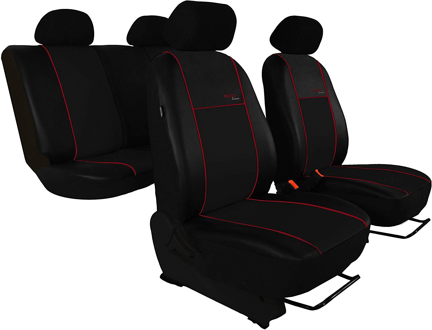 Pokter Car seat cover set for D 2012 Onwards Eco-Line Slat Dark Red.
