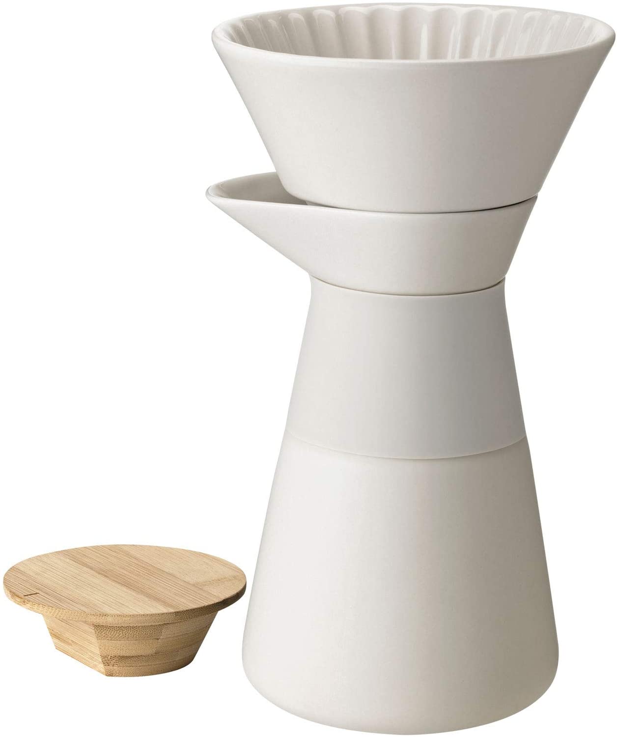Stelton Coffee Filter Jug, Stone, Height 23.5 cm, Diameter 14 cm, 0.6 L, Silicone Handle