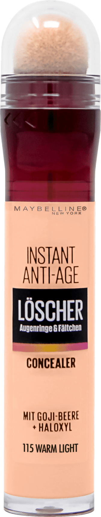 Maybelline Concealer Instant Eraser 115 Warm Light, 6,8 Ml